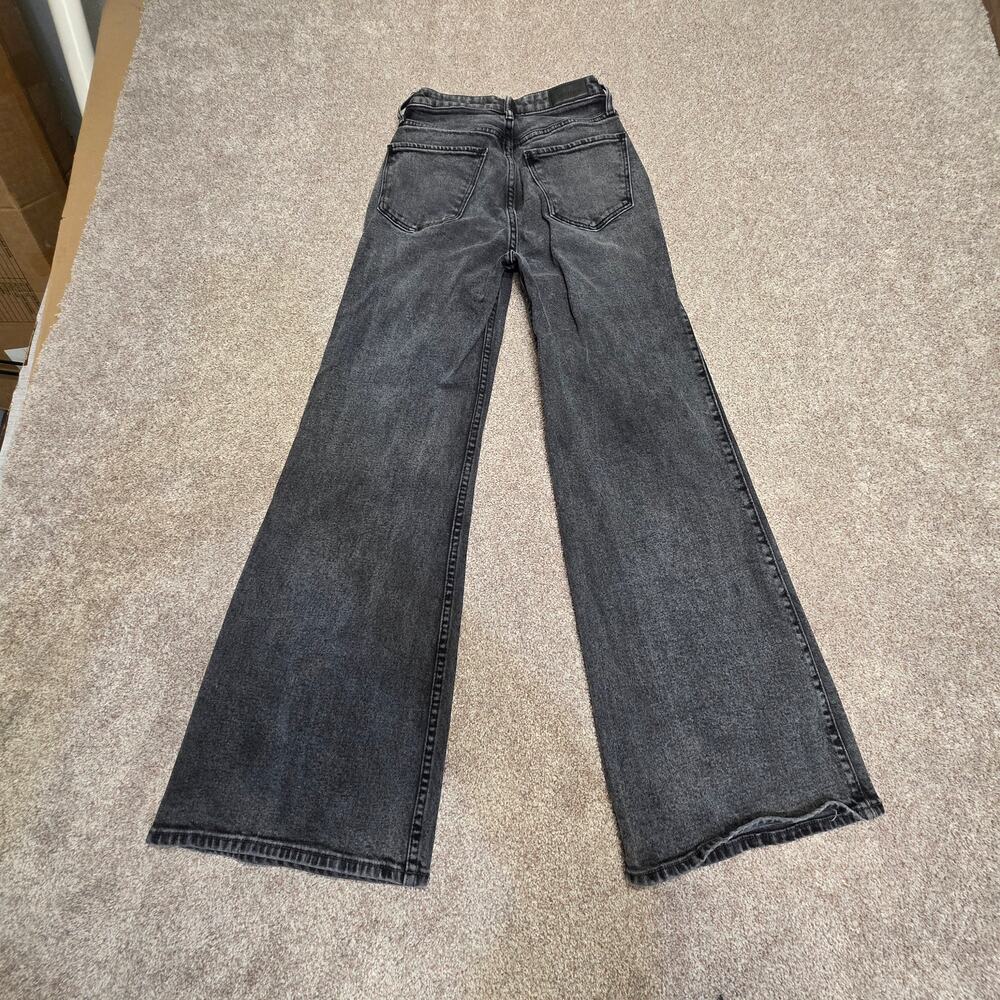Hollister Ultra High-Rise Wide-Leg Jeans Vintage Stretch Acid Wash Gray W24 L29